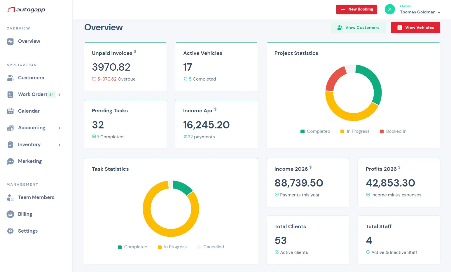 Auto Repair Software for Bookings, Job Cards, Invoices, and Shop Control